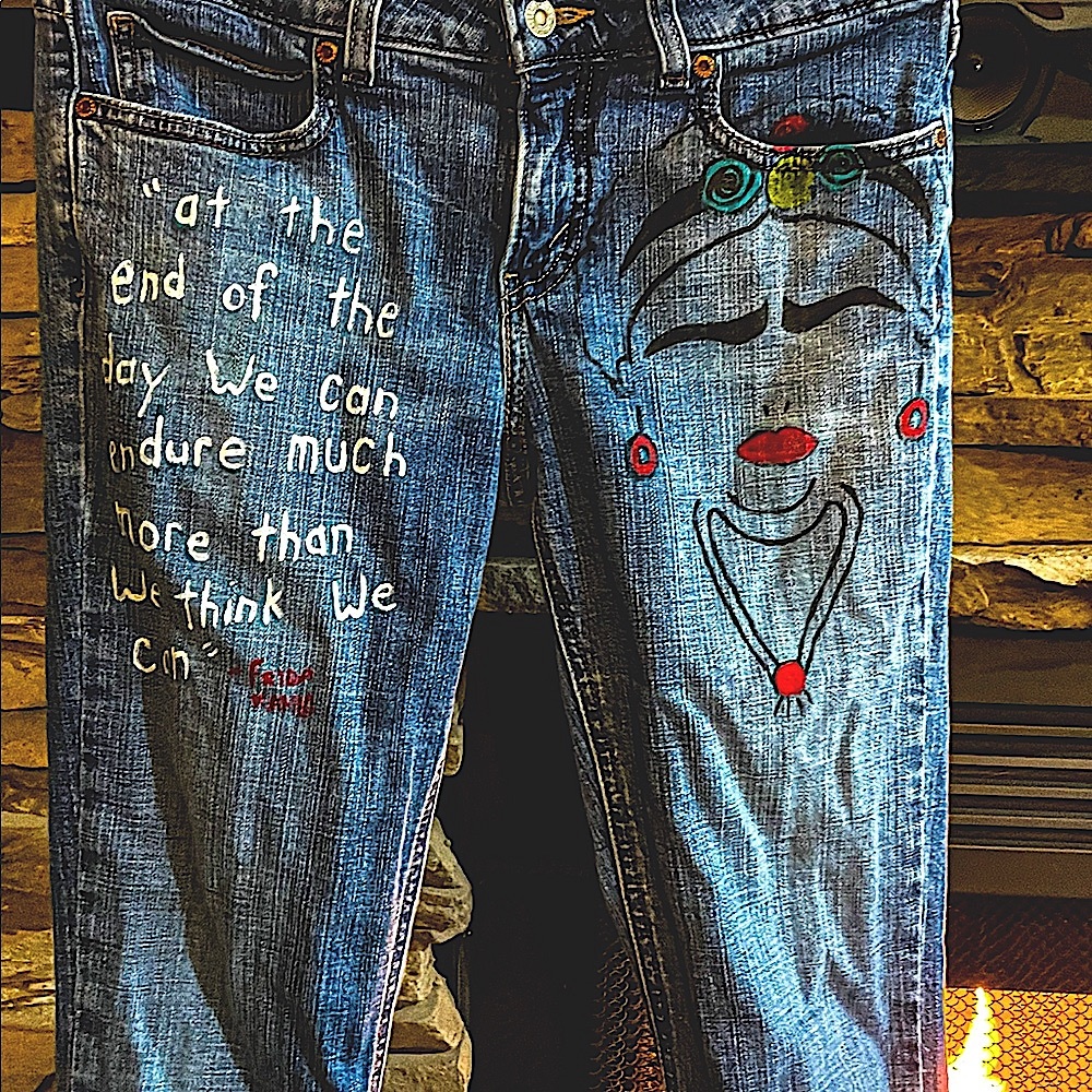 Levi’s painted jeans - Frida -jeans with a message